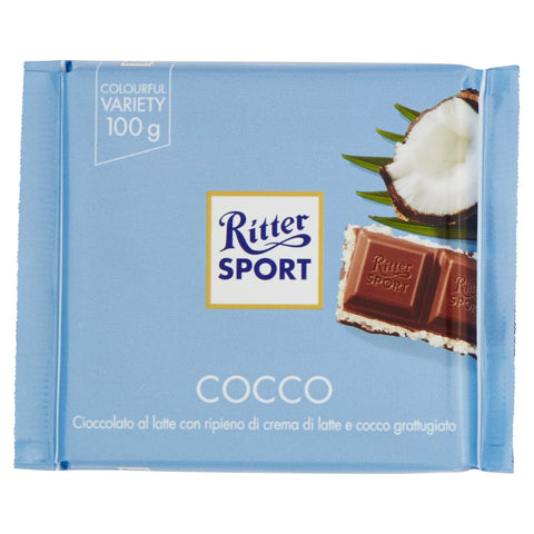 Ritter sport tavoletta cioccolato 4x Ritter Sport Cocco  KOKOSNUSS 100g 4000417298003