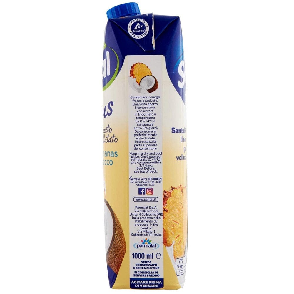 12x Parmalat Santal Plus Ananas e Cocco Ananas und Kokosnuss Fruchtsaf ...