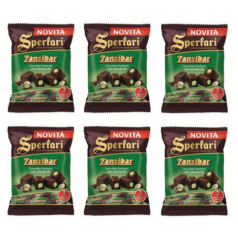 Sperlari Weihnachtssüßigkeiten 3x Sperlari Zanzibar Cioccolato Fondente con Pistacchi 117g 8013399162657